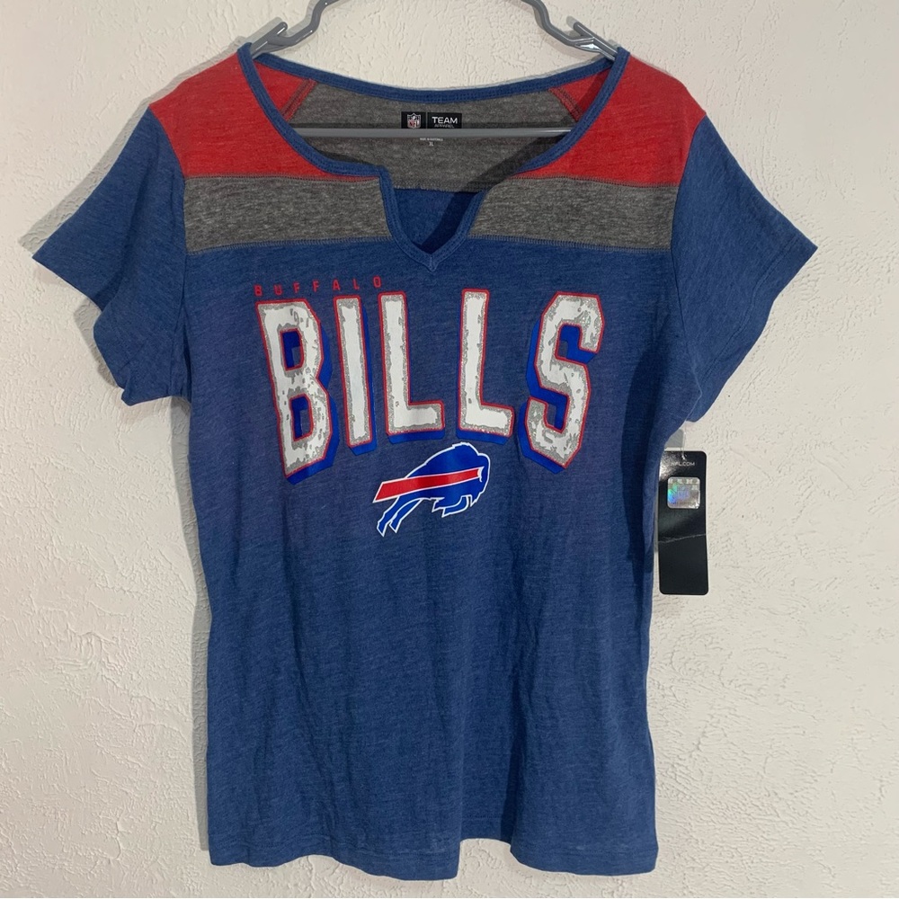 NWT🏈Buffalo Bills NFL Football New York Women’s Tee Shirt XL PLAY OFFS
